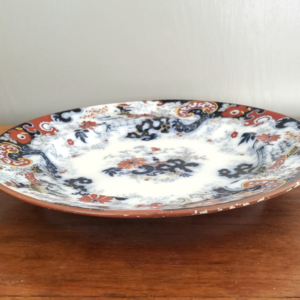 Antique Chinoiserie Dinner Plate, Corey Hill, by William Ridgway, Son & Co England, 1800's