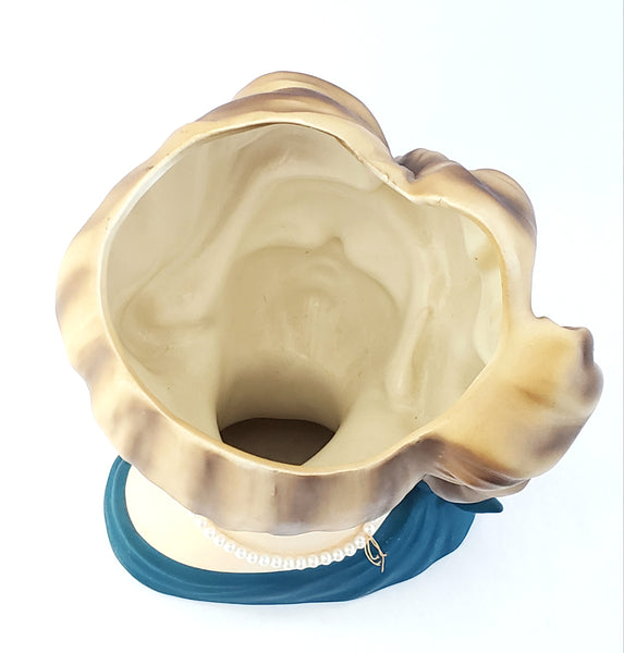 Mid Century Lady Head Vase Planter in Turquoise C7294 by Napcoware 7 1/4 inch