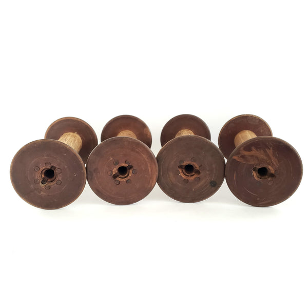 Antique Wooden Textile Spools - Collection of 4 - Crafting or Repurpose Projects
