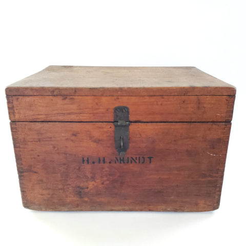 Antique Wooden Cash - Document Box, Tool Box w/ Drawer Tray, ca. 1900-1920's