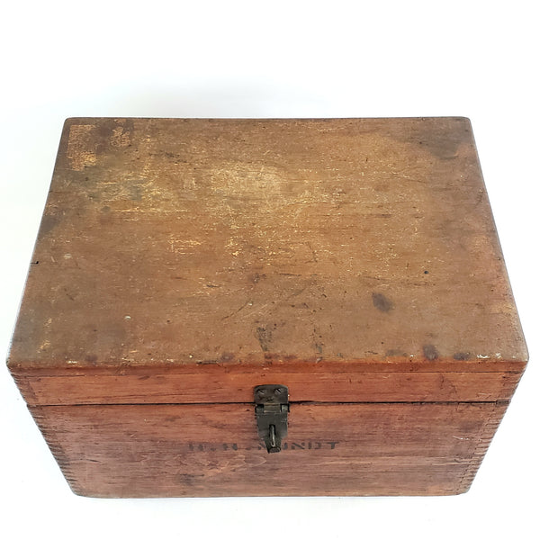 Antique Wooden Cash - Document Box, Tool Box w/ Drawer Tray, ca. 1900-1920's