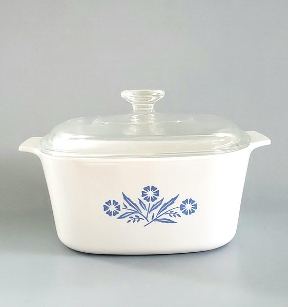 Vintage Corning Ware 3 Quart Casserole A-3-B Blue Cornflower w/ Pyrex A-9-C Lid