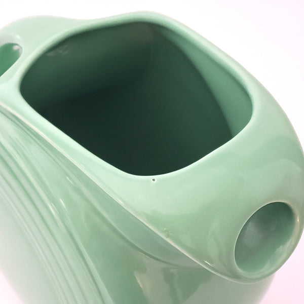 Vintage Green Fiesta Ceramic Large Disk Water Pitcher 7"