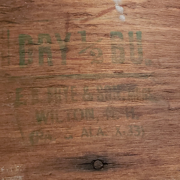 Antique Dry Measure 1/2 Bushel from EB Frye & Son Wilton, N.H.