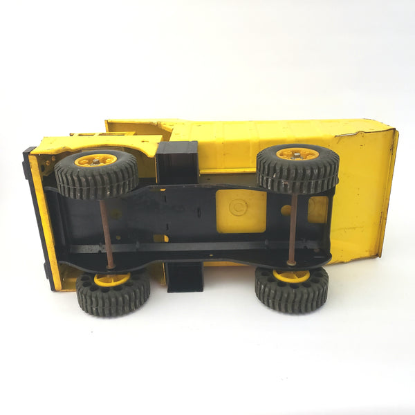 Mighty Tonka Dump Truck, No. 2900 Yellow Steel Body 14 Hole Tires c. 1965