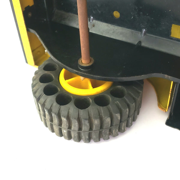 Mighty Tonka Dump Truck, No. 2900 Yellow Steel Body 14 Hole Tires c. 1965