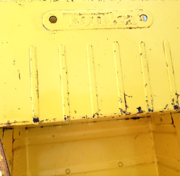 Mighty Tonka Dump Truck, No. 2900 Yellow Steel Body 14 Hole Tires c. 1965