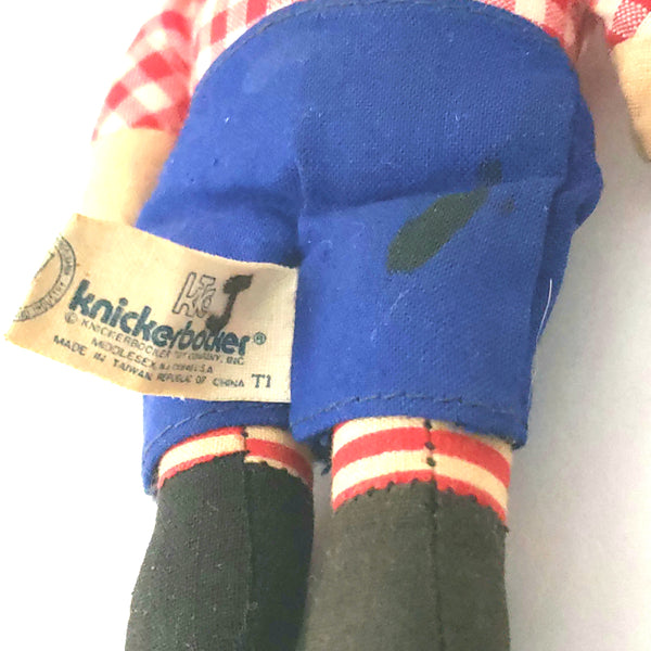 Vintage "Raggedy Ann and Andy" Miniature 6 1/2 inch Cloth Dolls by Knickerbocker Toy Co. c. 1970's