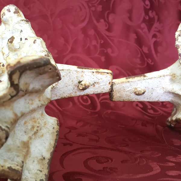 Antique Cast Iron Lion Claw Foot Bath Tub Legs, 7 1/4" Set of 2, Architectural Salvage