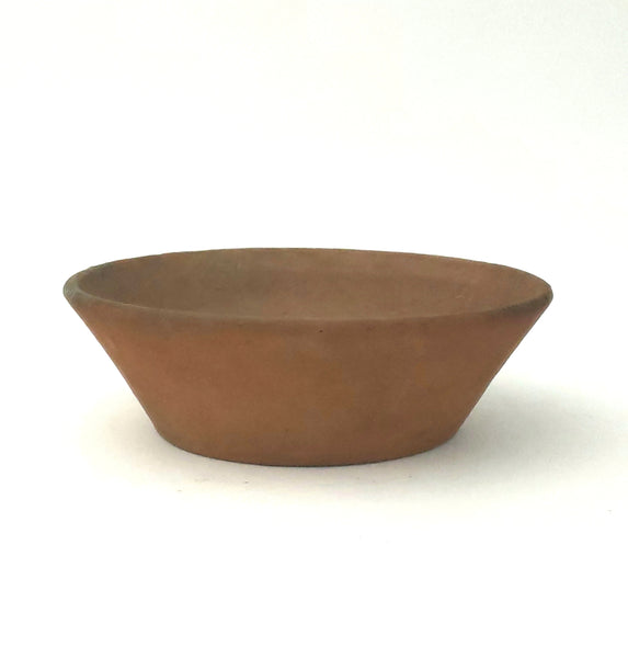 Antique Pennsylvania Redware Pottery Bowl, Simple Unglazed Rustic Farmhouse