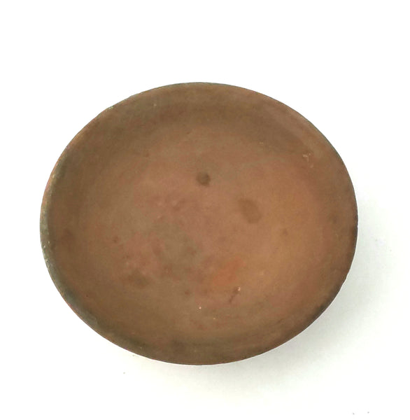 Antique Pennsylvania Redware Pottery Bowl, Simple Unglazed Rustic Farmhouse