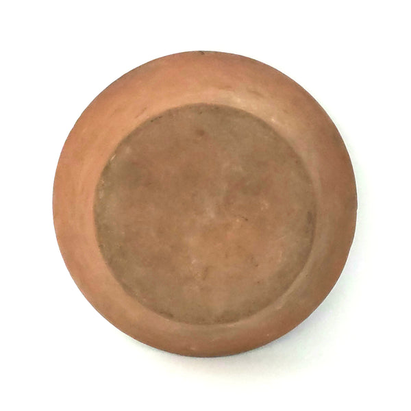 Antique Pennsylvania Redware Pottery Bowl, Simple Unglazed Rustic Farmhouse