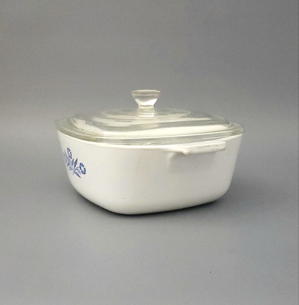 Corning Ware 1.5 QT Square Casserole Dish with Lid BLUE CORNFLOWER