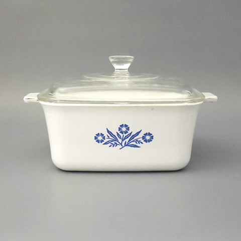 Vintage Corning Ware 1.5 Qt. Rectangular Casserole Dish with Lid BLUE CORNFLOWER