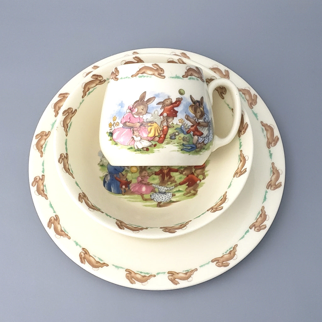 Vintage Royal Doulton Bunnykins ® 3-Piece Children’s Dish Set by Royal Doulton