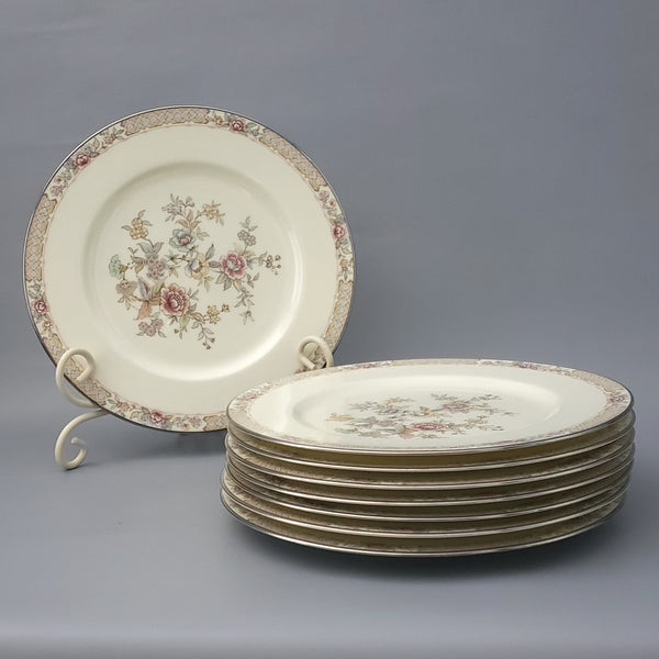 Noritake Dinner Plates 10 1/2" "Imperial Garden" Pattern 9720 - Set of 8