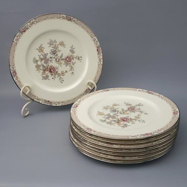 Noritake Dinner Plates 10 1/2" "Imperial Garden" Pattern 9720 - Set of 8
