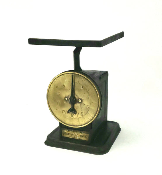 Antique Kitchen Scale with Original Brass Plaque by American Cutlery Co. Chicago, IL 