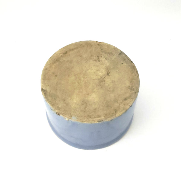 Antique Blue and White Salt Glazed Small Stoneware Crock