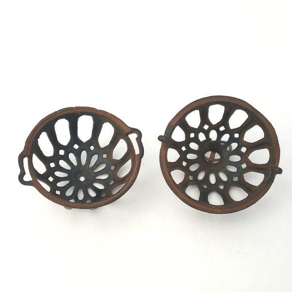 Antique Cast Iron General Store String Holder Dispenser 2 Piece Black