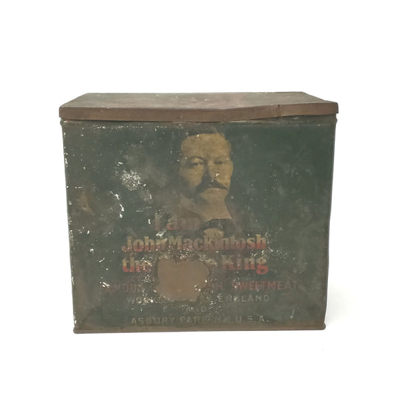 Antique John Mackintosh Toffee Tin Green and Red - English Sweetmeat