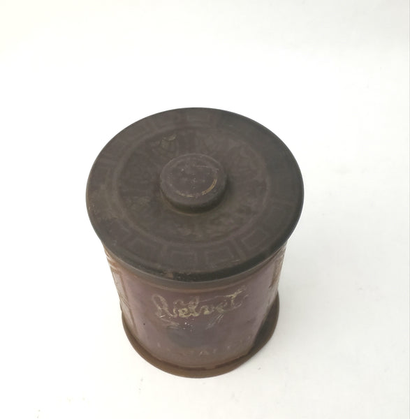 Antique Velvet Tobacco Can with Early Smoke Logo by Liggett & Myers