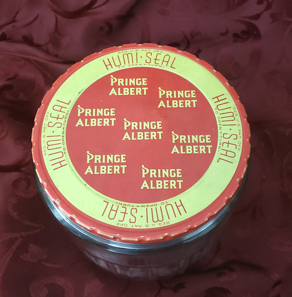 Vintage Prince Albert Large Tobacco Humidor Jar with Humi-Seal by Duraglass