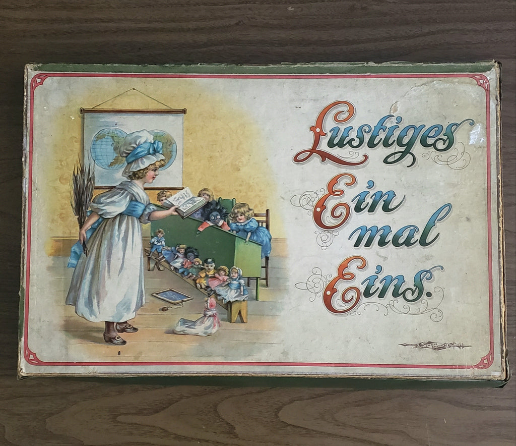 Vintage German Game Board "Lustiges Einmaleins" Multiplication Early Learning Original Box