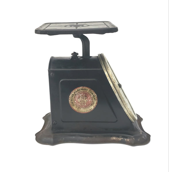 Antique Kitchen Scale Sterling Simmons Hardware Co. Missouri 2 Sided Advertising