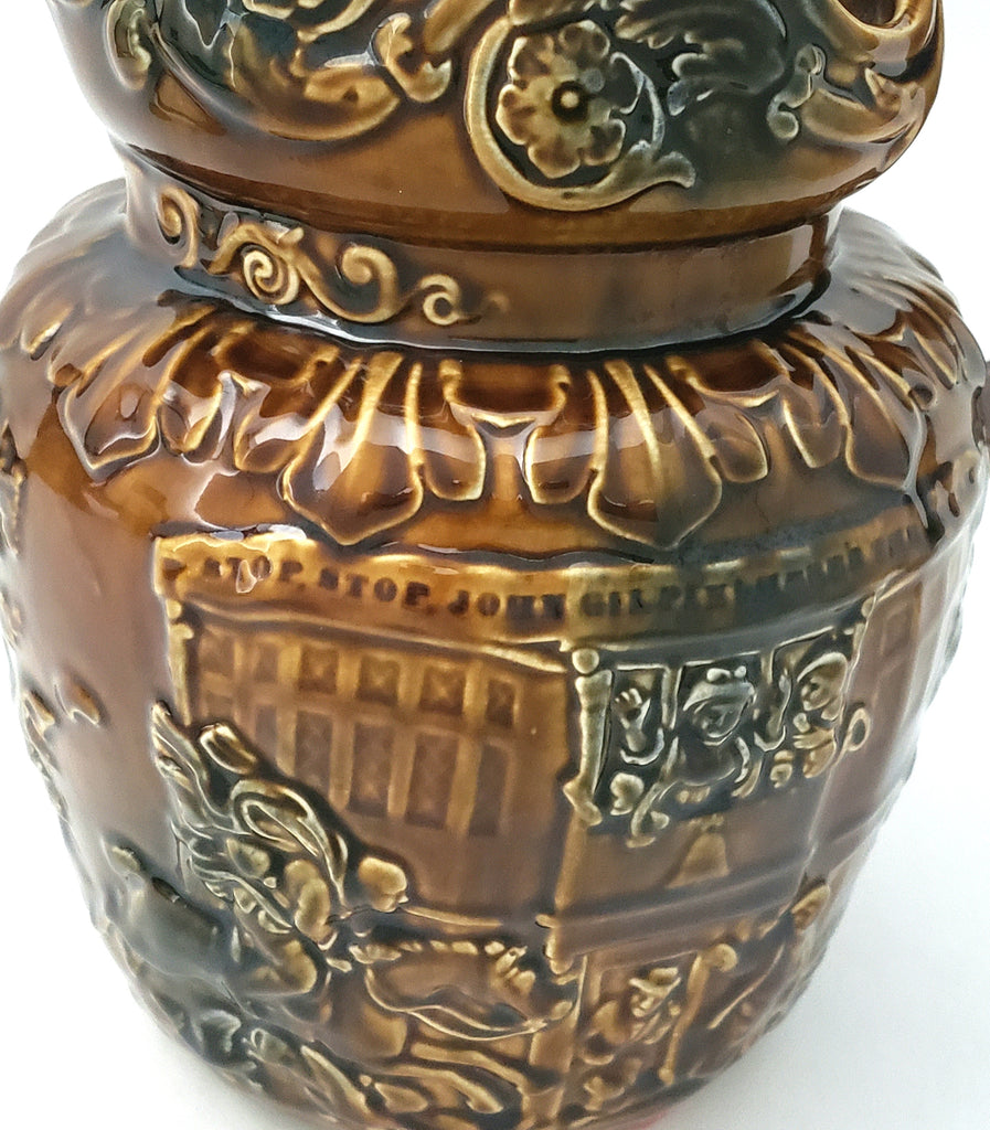 Antique English Pottery Pitcher Horse Riding Scene Horse Thumb Rest by ...