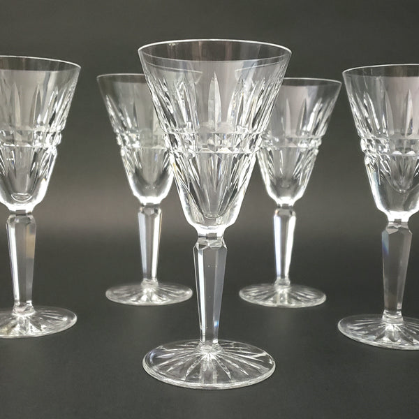Waterford Crystal "Glenmore" Pattern Sherry Wine Glass Set of 5 in Original Box