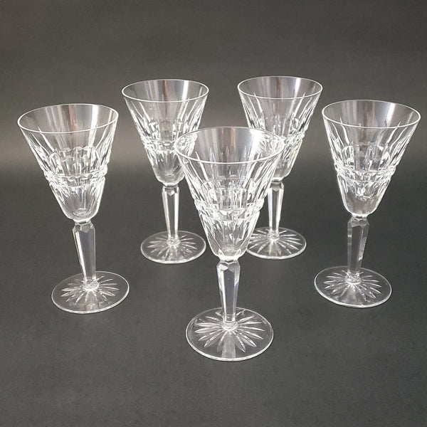 Waterford Crystal "Glenmore" Pattern Sherry Wine Glass Set of 5 in Original Box