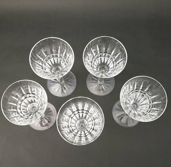 Waterford Crystal "Glenmore" Pattern Sherry Wine Glass Set of 5 in Original Box