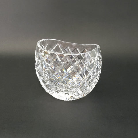 Waterford Crystal 4 ¼” Oval Vase Diamond Pattern Cut , Signed 