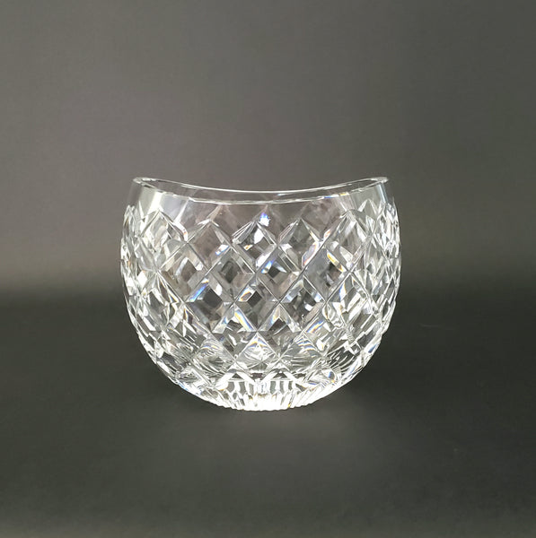 Waterford Crystal 4 ¼” Oval Vase Diamond Pattern Cut , Signed