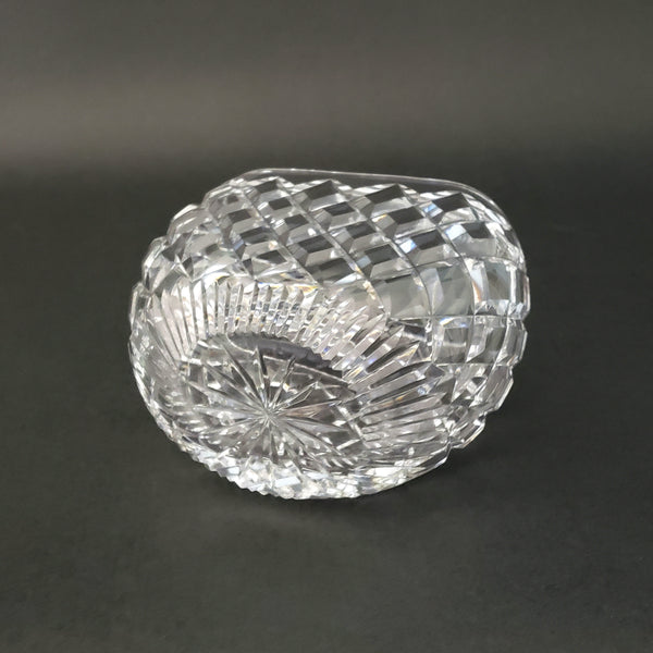 Waterford Crystal 4 ¼” Oval Vase Diamond Pattern Cut , Signed