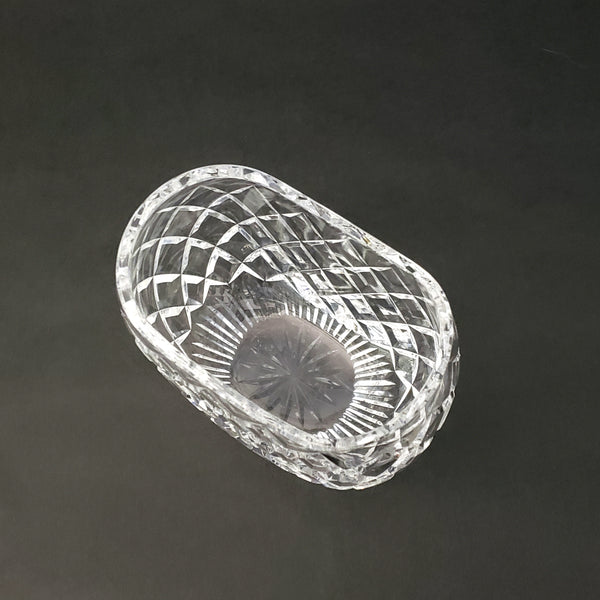 Waterford Crystal 4 ¼” Oval Vase Diamond Pattern Cut , Signed