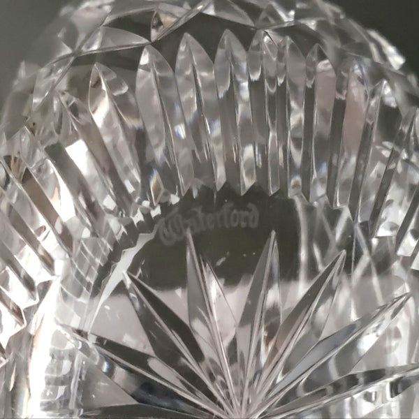 Waterford Crystal 4 ¼” Oval Vase Diamond Pattern Cut , Signed