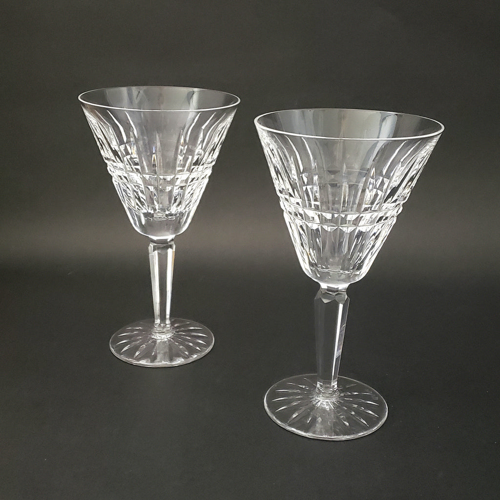Waterford Crystal Water Goblets "Glenmore" Cut Pattern Set of 2