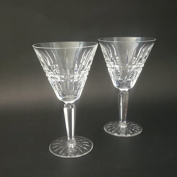 Waterford Crystal Water Goblets "Glenmore" Cut Pattern Set of 2