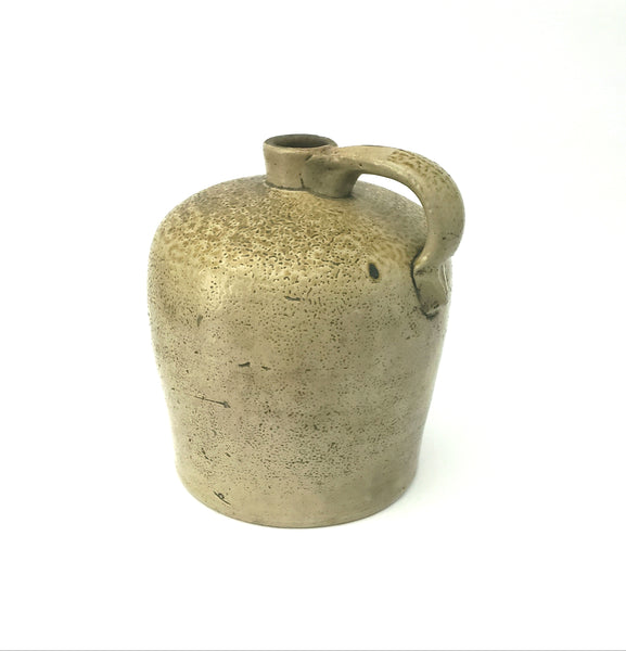 Antique Stoneware Salt Glazed Jug One Gallon with Turkey Drippings