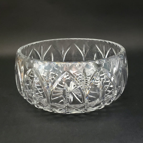 Elegant Clear Hand Cut Lead Crystal Bowl Intricate Cut Designs
