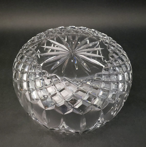 Elegant Clear Hand Cut Lead Crystal Bowl Intricate Cut Designs