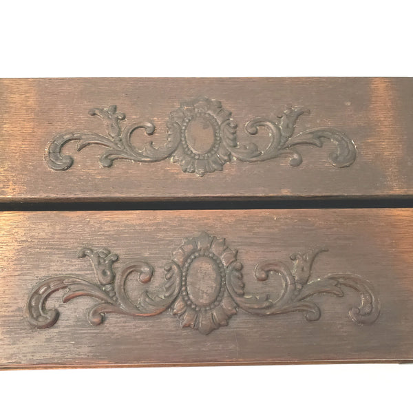 Antique Wooden Oak Singer Sewing Drawers, Set of 2