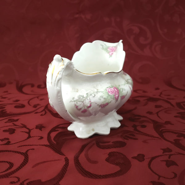 Antique Gravy Boat Pink Roses and Swags by Johnson Brothers England ~ 1891-1920
