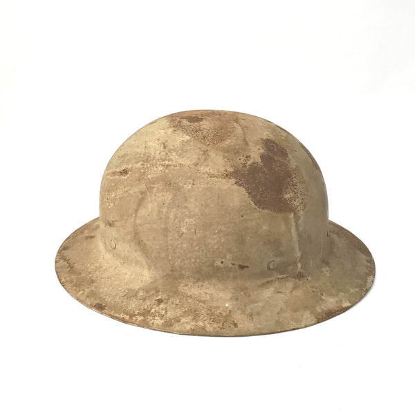 Original WWII Civilian Defense Messenger Steel Helmet and Arm Band  Signed ~1940's
