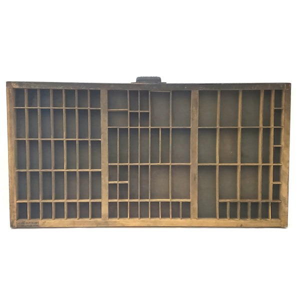 Antique Hamilton Wooden Letterpress Printer Tray, Cabinet Drawer