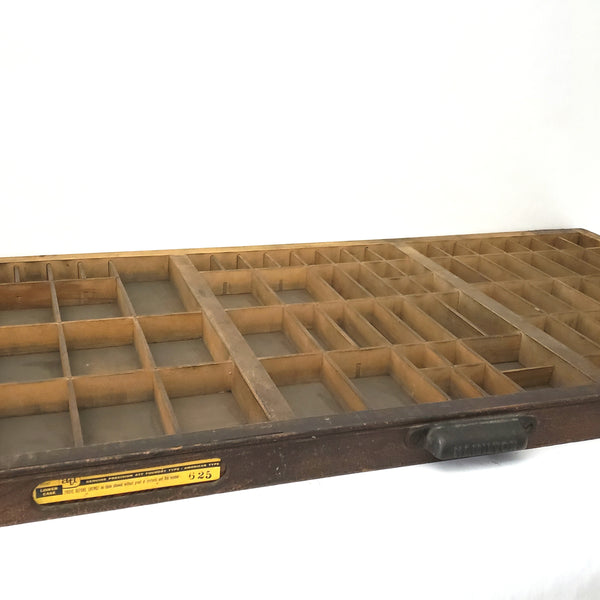 Antique Hamilton Wooden Letterpress Printer Tray, Cabinet Drawer