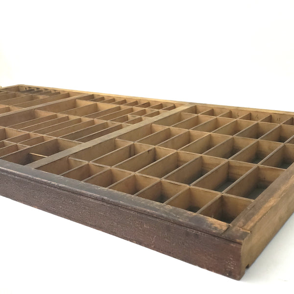 Antique Hamilton Wooden Letterpress Printer Tray, Cabinet Drawer
