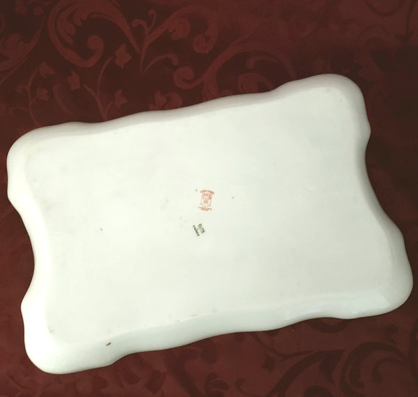 Antique Limoges Porcelain Rectangular Platter Roses Elite Works France